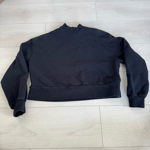 Everlane Sweaters - Everlane Mock Neck Cropped Sweatshirt